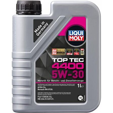 Liqui Moly Top Tec 4400 5W-30 Sentetik 1 lt DPF Benzin-Dizel Motor Yağı 