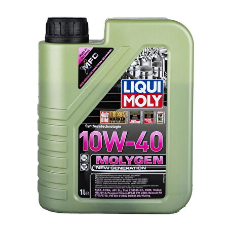 Liqui Moly 10W/40 9955 Molygen 1Lt  (Dizel & Benzinli)