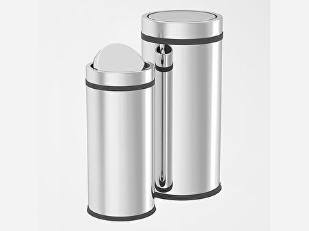 İzmir Fırça Luna 11 lt  döner kapaklı çöp kovası - 4100559707