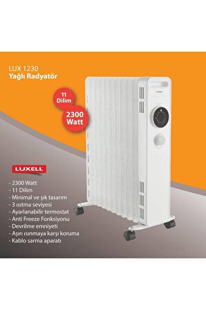 LUXELL LUX-1230 KBR YAĞLI RADYATÖR 