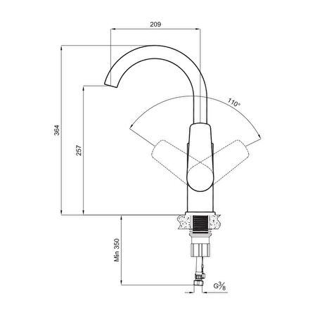 Kale Tandem Döner Mutfak Bataryası Fırçalanmış Nikel