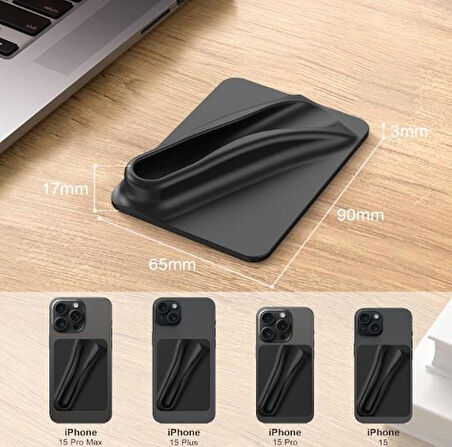 İpeksi Silikon Lipbalm Tutucu Yapışkanlı Telefon Kılıfı Aksesuarı