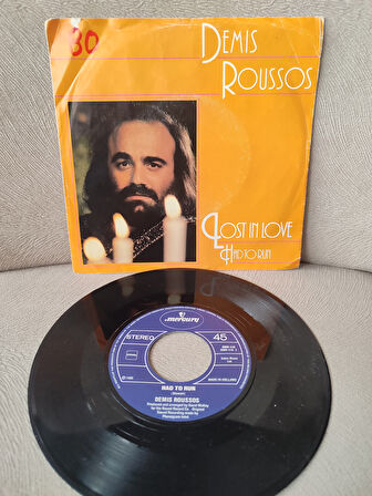 DEMIS ROUSSOS -  Lost In Love / Had To Run  - 1980 Hollanda Basım 45lik Plak 2.el