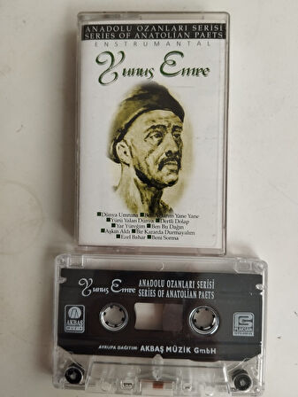 ANADOLU OZANLARI SERİSİ - YUNUS EMRE -  Almanya Basım  Nadir Kaset / Akbaş Müzik-2.EL