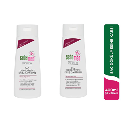 Sebamed Anti Hairloss Saç Dökülmesine Karşı Şampuan 400 Ml 2 adet