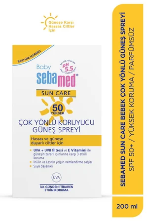 Sebamed Baby Güneş Sprey SPF 50+ 200 ML (Parfümsüz)
