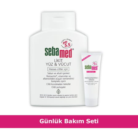 Günlük Bakım Seti (Temizleyici Likit 200 ml + Nemlendirici Krem 50 ml)