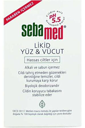 Sebamed Likid Yüz&Vücut Temizleyici 200 Ml