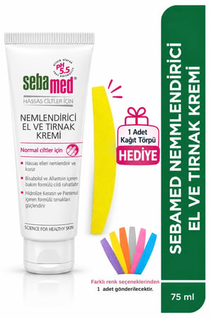 Nemlendirici El ve Tırnak Kremi Kuru ve Çatlayan Eller İçin 75 ml Törpü Hediye
