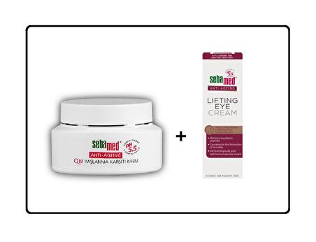 Sebamed Q10 Yaşlanma Karşıtı Yüz Bakım Kremi 50ml + Anti Aging Kırışıklık Karşıtı Göz Kremi 15ml 2'li SET