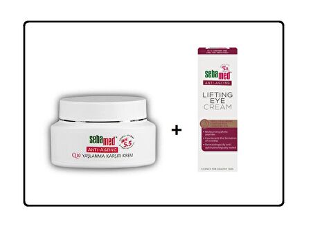 Sebamed Q10 Yaşlanma Karşıtı Yüz Bakım Kremi 50ml + Anti Aging Kırışıklık Karşıtı Göz Kremi 15ml 2'li SET