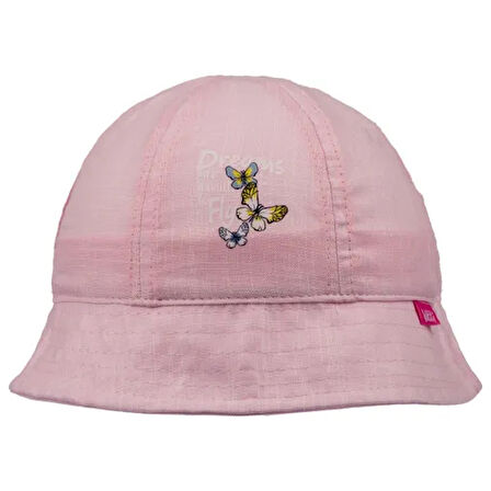 KELEBEK BASKILI KIZ MAKSİ ŞAPKA