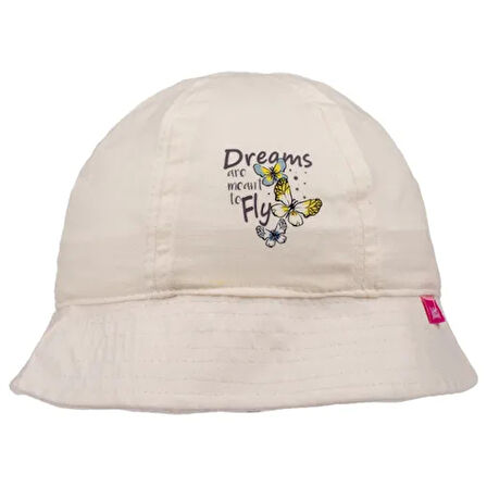 KELEBEK BASKILI KIZ MAKSİ ŞAPKA
