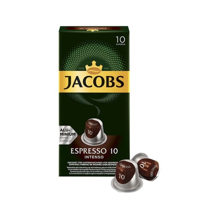 JACOBS Kapsül Kahve Espresso Intense 10'lu 5,2 g Pratik Kahve 3'li Ekonomik Paket - 3 Adet