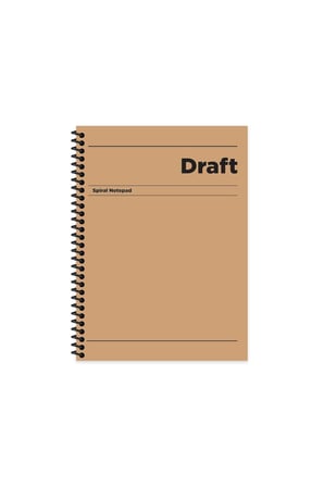 Keskin Color Draft Spiralli Kahverengi Sert Kapak 80 Yaprak 17*24 Çizgili Defter