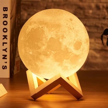 Kişiye Özel Fotoğraflı İstiridye İnci Kolye Seti - 3D Ay Lambası ve Işıklı Cam Küre Hediye Seti