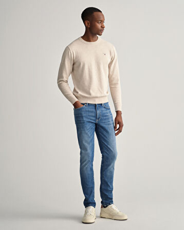GANT Erkek Mavi Extra Slim Fit Jean Pantolon