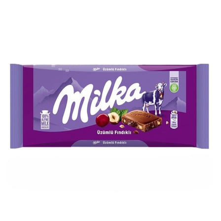 Milka Üzümlü Fındıklı Çikolata 80 G - 7 Adet