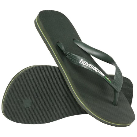 Havaianas Brasil Logo Olive Green Unisex Terlik