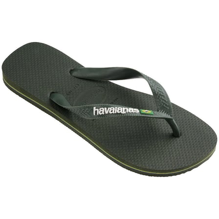 Havaianas Brasil Logo Olive Green Unisex Terlik