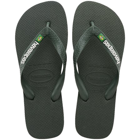 Havaianas Brasil Logo Olive Green Unisex Terlik