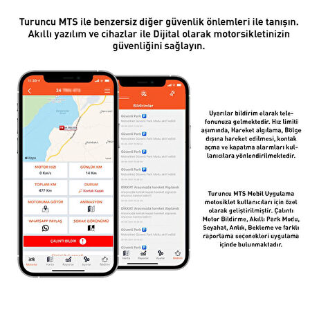 TURUNCU MOTOSİKLET TAKİP CİHAZI (12 AYLIK) + BUZZER