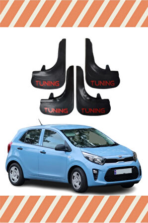 Kia Picanto Tuning yazılı 4’lü tozluk çamurluk paçalık uyumlu model