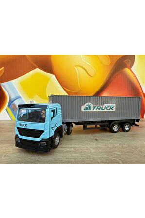 4x2 ve Dorse Tır Çekici Oyuncak Metal Tır Çekici Dorseli Oyuncak Tır Kapakları Açılır