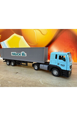 4x2 ve Dorse Tır Çekici Oyuncak Metal Tır Çekici Dorseli Oyuncak Tır Kapakları Açılır