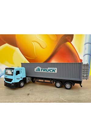 4x2 ve Dorse Tır Çekici Oyuncak Metal Tır Çekici Dorseli Oyuncak Tır Kapakları Açılır