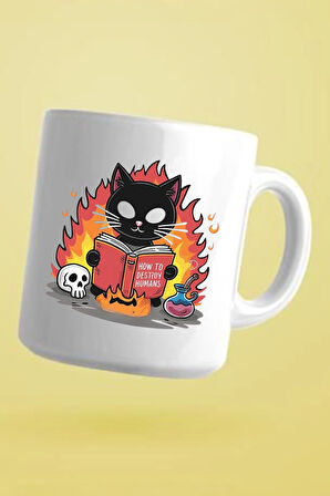 Evil Kitty Baskılı Kupa Bardak 330 ML