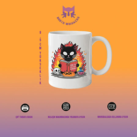 Evil Kitty Baskılı Kupa Bardak 330 ML