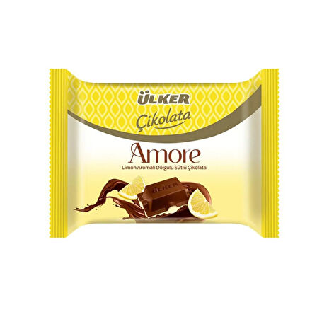Ülker Amore Limon Aromalı Dolgulu Sütlü Çikolata 54 Gr x 24 Adet