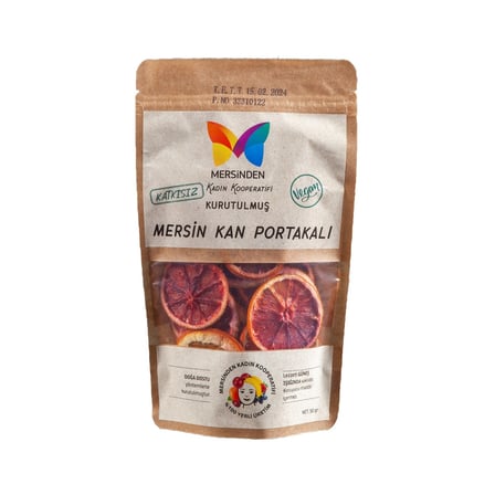 Mersinden Kurutulmuş Kan Portakalı 50 gr - Doğal Katkısız Dilim 2'li Ekonomik Paket - 2 Adet