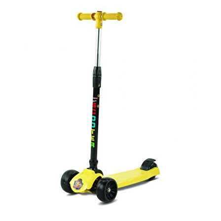 Ümit Power JY - H02 Kalın Teker Katlanabilir Işıklı Scooter Sarı