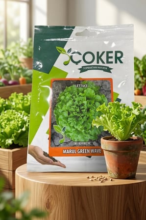 Çoker İri Kıvırcık Marul Tohumu 10 Gr