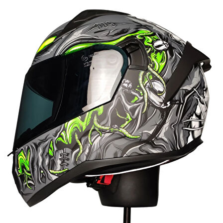 MTS 801 ZOMBİES WHİTE FULL FACE KASK
