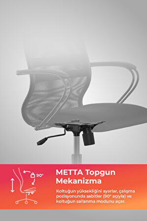 Ergolife Sit 8 Ofis Koltuğu | Krom Ayaklı, Tekerlekli, Siyah, Bilgisayar Sandalyesi - 411.58.1.222