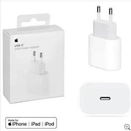 Apple MHJE3TU/A Type-C 20 Watt Hızlı Şarj Adaptörü Beyaz