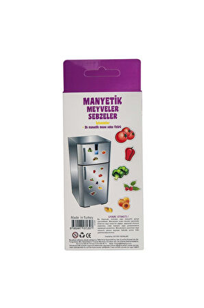 Manyetik Meyveler Ve Sebzeler Oyuncak Buzdolabına Yapışan Magnet Meyveler 26 Parça