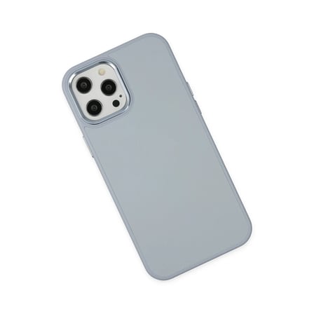 Apple iPhone 12 Pro Max Kılıf Asya Deri Silikon - Sierra Blue