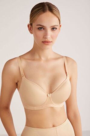 Kom Lidya Telli Yumuşak Kaplı Desteksiz Sütyen