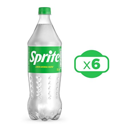 Sprite Gazoz 1 lt x 6 Adet