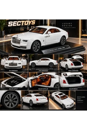 Rolls Royce Spectre Diecast Model Araba Açılabilir Kapılar PİLSİZ IŞIKSIZ Royce Rolls Diecast Model Araba