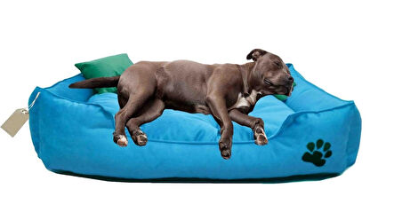 Büyük Irk Köpek Yatağı Ultrasoft Yıkanabilir Yüksek Kaliteli Kumaş Pati İşlemeli - 70 x 90 cm