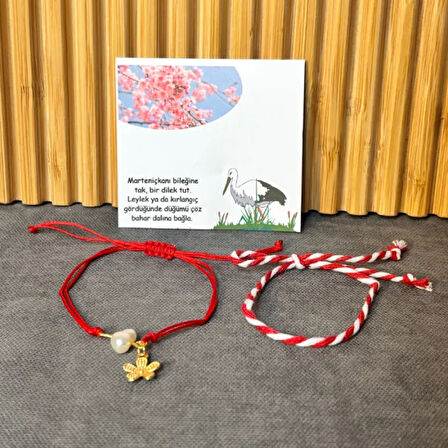 Uretti - Özlem 9422 - 8920 El Yapımı Marteniçka Dilek Şans Bilekliği - Çiçek / İnci