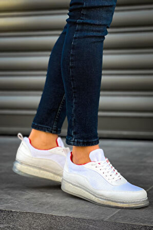 CH181 RRT İpekyol  Erkek Ayakkabı BEYAZ / KIRMIZI