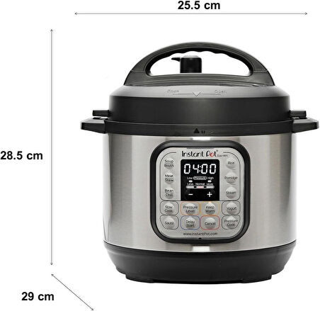 Instant Pot Duo 7'si 1 Arada Akıllı Pişirici, 5.7 L, Düdüklü Tencere, Yumuşak Pişirici, Pilav Pişirici, Sote Tavası, Yoğurt Hazırlayıcı, Buharlı Pişirici ve Yemek Isıtıcısı