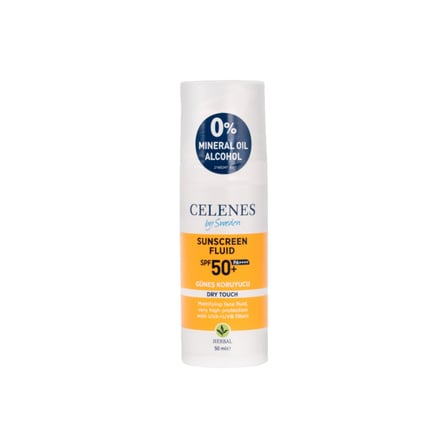 Celenes Herbal Dry Touch Güneş Koruyucu Yüz Kremi SPF 50+ 50 ml - 2 Adet