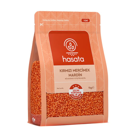 Hasata Mardin Kırmızı Mercimek 1 Kg - 5 Adet
